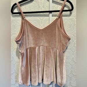Torrid Blush Pink Velvet Top